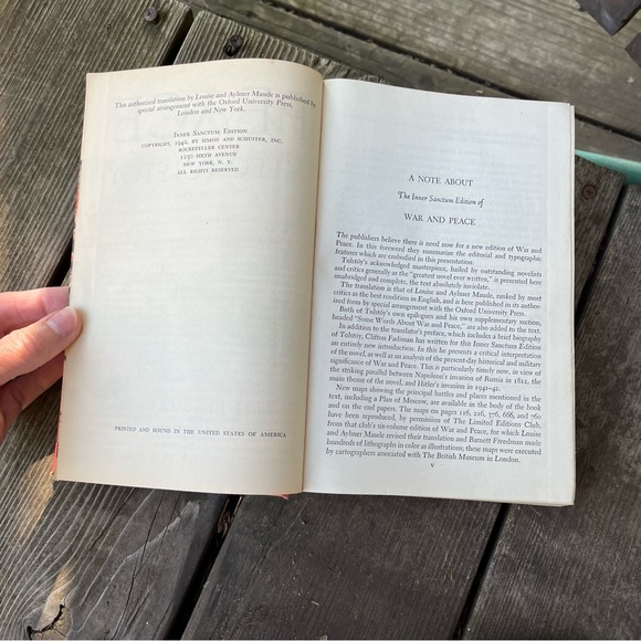 War And Peace The Inner Sanctum 1942 Vintage Hardcover Edition By Leo Tolstoy - Picture 6 of 16